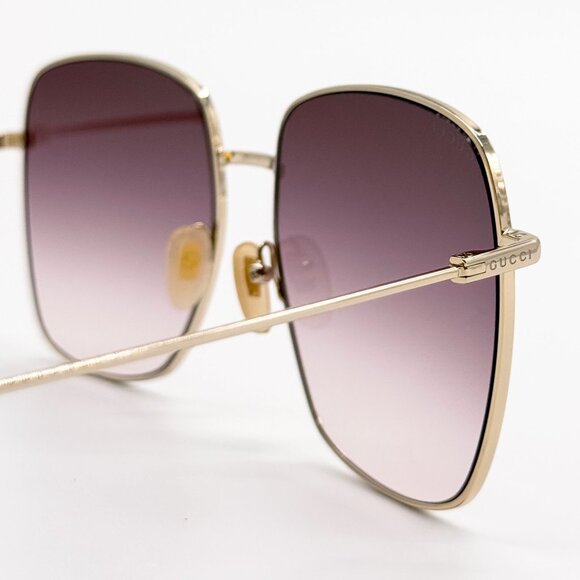 NEW GUCCI SUNGLASSES GG1031S 010 GOLD/BROWN WOMEN EYEWEAR GUCCI PLUS EARRINGS main image 14